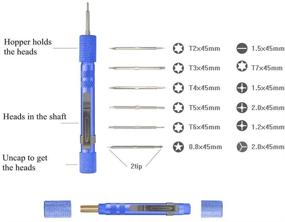 img 3 attached to 🔧 12-в-1 Магнитный набор прецизионных отверток для миниатюрной электроники и игрушек, батарей, iPhones, солнцезащитных очков, iWatch, клавиатуры, веб-камеры, автомобильного видеорегистратора, камеры, ноутбука и Ring Doorbell