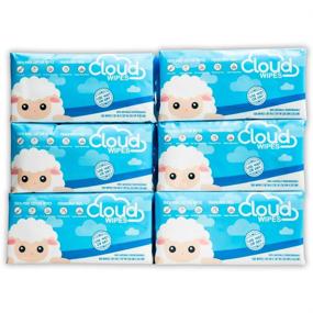 img 4 attached to Cloud Wipes Pure Dry Cotton Baby Wipes - Soft & Gentle Unscented Cloth Tissue, Ideal for Sensitive Skin - 2-Pack, 200 Count