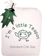 🛏️ i'm a little teapot organic cotton crib mattress pad - premium waterproof baby crib mattress protector for standard size cribs - soft, hypoallergenic, and durable - fits 28 x 52 x 9 inches logo