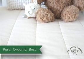 img 1 attached to 🛏️ I'm A Little Teapot Organic Cotton Crib Mattress Pad - Premium Waterproof Baby Crib Mattress Protector for Standard Size Cribs - Soft, Hypoallergenic, and Durable - Fits 28 x 52 x 9 inches