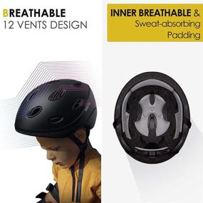 img 2 attached to 🚲 Lightweight OutdoorMaster Alien Kids & Youth Bike Helmet - Adjustable Sizes for Bicycle, Scooter, Skateboard, Balance Bike - Boys and Girls Aged 3-12 Years