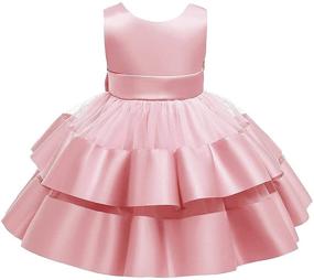 img 1 attached to KLFFLGID Bowknot Pageant Dresses Headwear: Adorable & Stylish Girls' Clothing