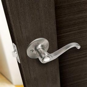 img 2 attached to 🚪 Enhance Privacy and Elegance with Design House 781823 Scroll Satin Nickel Door Lever, Single