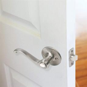 img 3 attached to 🚪 Enhance Privacy and Elegance with Design House 781823 Scroll Satin Nickel Door Lever, Single