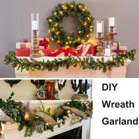 img 1 attached to Artiflr 80 Feet Christmas Garland 4 Strands - Artificial Soft Greenery Pine Garland for Holiday Wedding Party, Stairs, Fireplaces Decoration - Outdoor/Indoor Use