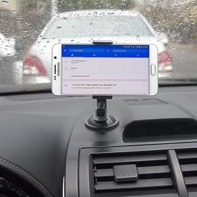 img 3 attached to Budget-friendly 360 Rotating Car Windshield Mount Holder: iPhone, Galaxy, Smartphones & more!