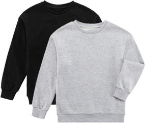 img 4 attached to UNACOO Unisex Crewneck Pullover Sweatshirts: Trendy Boys' Fashion Hoodies & Sweatshirts