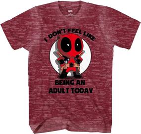 img 1 attached to Boldly Embrace Marvel Deadpool with our Men's Heather T-Shirt - Perfect for Comic Fans!