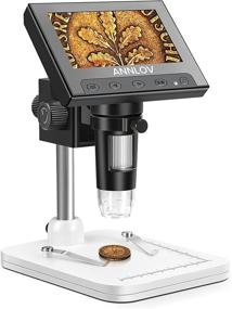 img 4 attached to 🔬 ANNLOV 4.3 Inch Coin Microscope - 50X-1000X Magnification LCD Digital Microscope with 8 Adjustable LED Lights for Kids and Adults - Ideal for Coin, Stamps, Plants, and Soldering