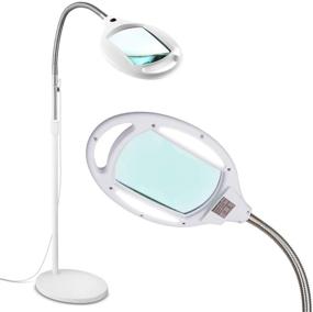 img 4 attached to Brightech LightView Pro: Illuminating Full Page Magnifying Floor Lamp - Hands-Free Reading Magnifier with Powerful LED Light - Flexible Gooseneck for Optimal Positioning - Standing Mag Lamp