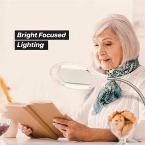 img 1 attached to Brightech LightView Pro: Illuminating Full Page Magnifying Floor Lamp - Hands-Free Reading Magnifier with Powerful LED Light - Flexible Gooseneck for Optimal Positioning - Standing Mag Lamp