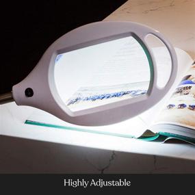 img 2 attached to Brightech LightView Pro: Illuminating Full Page Magnifying Floor Lamp - Hands-Free Reading Magnifier with Powerful LED Light - Flexible Gooseneck for Optimal Positioning - Standing Mag Lamp