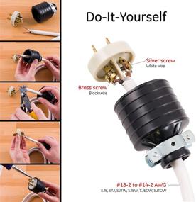 img 2 attached to 🔌 GE Heavy Duty Plug Replacement, 2 Prong, Polarized, 125VAC/15A, Ideal for DIY Projects, #18-2 to #14-2 AWG, Metal Clamp, UL Listed, White, SEO-Enhanced Version: GE Heavy Duty 2 Prong Plug Replacement, Polarized, 15A, 125VAC, Ideal for DIY Projects, #18-2 to #14-2 AWG, Metal Clamp, UL Listed, White, 54268