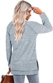 img 1 attached to 👚 Aokosor Women's Lightweight Sweaters: Long Sleeve Shirts for Leggings - Soft, Warm Sweatshirt with Split Side Tunic Tops