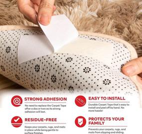 🏞️ XFasten Double Sided Removable Carpet Tape - Ideal for…