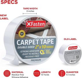 img 3 attached to 🏞️ XFasten Double Sided Removable Carpet Tape - Ideal for Area Rugs, Carpets, and Hardwood Floors