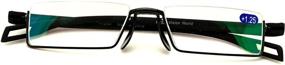 img 3 attached to 💎 Optimized Featherweight Slim Half Rim Memory Flex Reading Glasses: Enhanced with Anti-reflective AR Coating for Better Visual Clarity