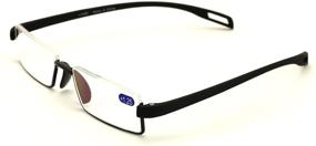 img 2 attached to 💎 Optimized Featherweight Slim Half Rim Memory Flex Reading Glasses: Enhanced with Anti-reflective AR Coating for Better Visual Clarity