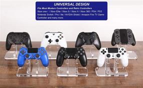 img 3 attached to OAPRIRE Universal Controller Stand Holder: Modern and Retro Game Controllers Display & Organization with Crystal Texture - Limited Edition Handcrafted Accessories