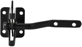 img 3 attached to 🚪 Post Mount Automatic Gravity Lever Wood Fence Gate Latch - Self-Locking & Secure Pool Access - 4.7 Inch Black Finish Steel Gate Latch with Fasteners