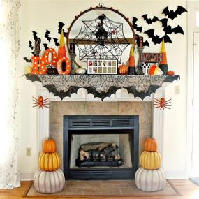 img 1 attached to 🔥 Halloween Fireplace Tablecloth: Aritiflr Decorations to Create an Eerie Ambience