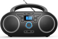 🎵 enhanced portable cd player boombox: bluetooth, fm radio, usb mp3 playback, and compact design (wtb771) logo