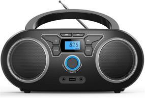 img 4 attached to 🎵 Улучшенный портативный CD-плеер Boombox: Bluetooth, FM-радио, USB MP3 воспроизведение и компактный дизайн (WTB771)