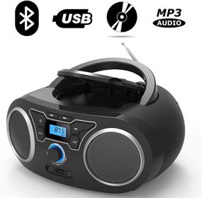 img 3 attached to 🎵 Улучшенный портативный CD-плеер Boombox: Bluetooth, FM-радио, USB MP3 воспроизведение и компактный дизайн (WTB771)