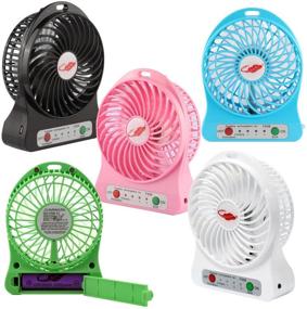 img 1 attached to LNtech Portable Mini USB Fan: Compact & Adjustable 3 Speeds with Rechargeable Battery – Ideal for Office, Home, and Travel (Pink)