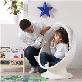 img 3 attached to 🪑 Stylish and Comfortable IKEA Ps Lömsk Swivel Chair in White and Red