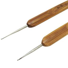 img 3 attached to 🔗 2pcs Dreadlock Crochet Hook Set | Soft Touch Steel 0.5mm & 0.75mm Sizes | Needle Tool for Dreads & Braid Craft