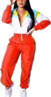 colorblock outfits sleeve windbreaker jumpsuit logo