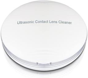 img 4 attached to 👁️ Быстрый и эффективный ультразвуковой очиститель контактных линз для склеральных линз со встроенным ежедневным уходом и зеркалом для макияжа.