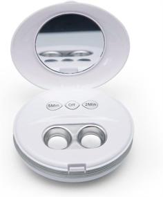 img 3 attached to 👁️ Быстрый и эффективный ультразвуковой очиститель контактных линз для склеральных линз со встроенным ежедневным уходом и зеркалом для макияжа.