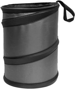 img 4 attached to 🚗 Compact Size Auto Car Trash Can FH Group FH1121GRAY – Portable & Collapsible Waterproof Garbage Container for Small Vehicles, in Gray Color