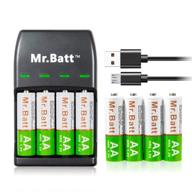 mr batt rechargeable batteries 1600mah battery logo