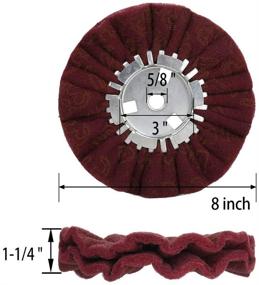 img 3 attached to 🌀 8-Inch Non-Woven Airway Buffing Wheel with 5/8-Inch Arbor Hole - Coarse Polishing for Angle Grinder (2 PCS)