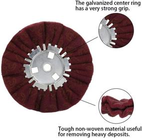 img 2 attached to 🌀 8-Inch Non-Woven Airway Buffing Wheel with 5/8-Inch Arbor Hole - Coarse Polishing for Angle Grinder (2 PCS)