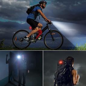 img 1 attached to 🚲 USB Rechargeable Bike Light Set, Super Bright Bicycle Front Headlight and Back Taillight, Easy-Install Bicycle LED Light for Road & Mountain Cycling