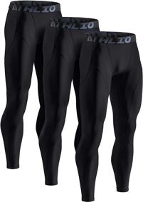 img 4 attached to ATHLIO Compression Athletic Leggings Wintergear Outdoor Recreation in Climbing