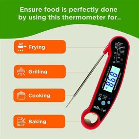 img 1 attached to 🔥 Ultra-Fast Digital Meat Thermometer: Wireless, Waterproof BBQ & Kitchen Gadgets, Instant Read with Meat Probe