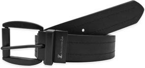 img 3 attached to 🔀 AZ Reversible Black Matte Belt: Versatile & Stylish Unisex Accessory