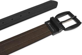 img 2 attached to 🔀 AZ Reversible Black Matte Belt: Versatile & Stylish Unisex Accessory