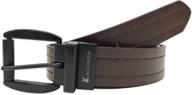 🔀 az reversible black matte belt: versatile & stylish unisex accessory logo