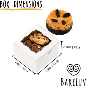 img 2 attached to BAKELUV Small White Mini Cake Boxes with Window, 50 Pack - Small Bakery Boxes for Pastries, Cookies, Donuts, Baking - Individual Bakery Take Out Containers