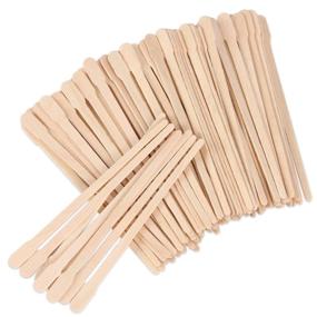 img 4 attached to 🔍 200 Pieces Eyebrow Waxing Sticks with Handle, Wood Wax Spatulas for Facial and Small Hair Removal