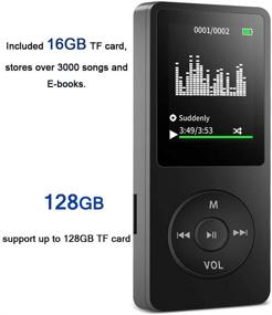 img 1 attached to 🔊 16GB Micro SD Card MP3 Player with Speaker/Photo/Video Play/FM Radio/Voice Recorder/E-Book Reader - Supports up to 128GB