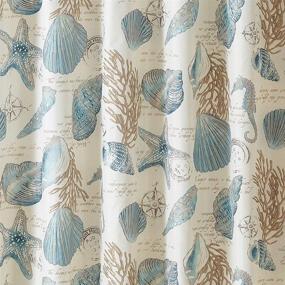 img 2 attached to 🐚 YOSTEV Starfish and Seashells Ivory Fabric Shower Curtain: 3D Printed, Waterproof, 72x72 Inches, with Hooks