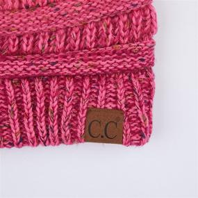 img 1 attached to 🎩 C.C Ribbed Confetti Knit Beanie with Hair Tie (MB-33) - A Stylish Hat for Adults Bundle