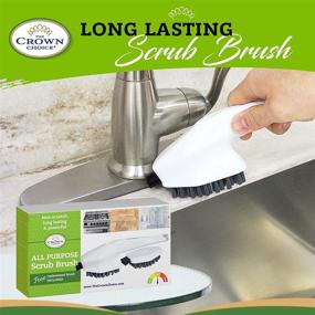 img 2 attached to Optimal Cleaning Experience with Non-Scratch Scrub Brush Set – Includes Complimentary Replaceable Cleaning Head for Effective Shower and Bathroom Cleaning – Ergonomic Handle, Ideal for Tiles, Tubs, Glass, Kitchen, and Sinks